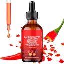 Aeluro Cayenne Drops, Aeluro Cayenne Peper ekstraktas, 60ml Cayenne Pepper Drops, Cayenne Pepper Liquid Drops Metabolization Boost