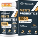 Probiotikai vyrams, 500 Billion CFUs & 12 Trans Mens probiotiniai, su turmerijos, gervuogių, Goji - Probiotikai Digestic Health, Gut, Immune & Bloating, Prostate & Šlapimo Tract Health, 60 Capsules