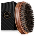 BFWood Boar Bristle Beard Brush - Black Wood Walnut Karinis stilius, Vyrų medinis Mustache Brush
