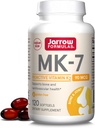 Jarrow Formulas MK-7 90 mcg - Bioactive Form of Vitamin K2-120 Servings (Softgels) - for Bone & Cardiovascular Health - Vitamin K2 MK-7 Dietary Supplement - K2 Vitamin Supplement MK-7 - Gluten Free