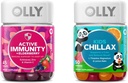 OLLY Gummy Aktyvus imunitetas + šeivamedžio uogų, 45 Gummies Kids Chillax, Magnis Gummies, Lemon Balm, Calm Chews vaikams 4 +, 50 Count