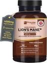 Lions Mane Mushroom Supplement 4000mg with Vitamin B1, B6, B12 & Black Pepper - 180 Super Strength Vegan Tablets with 50% Polysaccharides (Not Powder or Capsules) | Made in The UK by Prowise