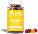 Kūdikių Blues Brightside Vitaminas D3 Gummies - Aukšto stiprumo imuninis, Mood & Kaulų Palaikymas - Persikų mango braškių - postnatalinis Vegan Moms priedas - Ne GMO, Želatina nemokamai