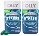 OLLY Ultra Stiprumas Sudie Stress Softgels Twin Pack, GABA, Ashwagandha, L-Theanine ir Lemon Balm, Stress paramos priedas - 120 Skaičiavimas
