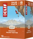 CLIF BAR - Crunchy žemės riešutų sviestas - Pagaminta su organinėmis alyvuogėmis - 11g proteinas - Ne GMO - Augalų pagrindu - Energijos barai - 2.4 oz. (18 Pack)