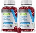 VITEEY Vitamin D3 Gummies for Adults & Teens - 5,000 IU, 125mcg, Ultra Strength - Sugar Free, Bone, Joint & Muscle Health, Immune Boost - Vegetarian, Gelatin Free - Tasty Chewable Berry Flavored Gummy