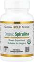 California Gold Nutrition Organic Spirulina Additive, Featuring a Green Superfood with Antioksidants, Vegan Friendly, Gluten Free, Non- GMO, 500 mg, 60 tablečių