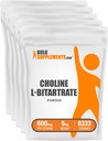 BulkSupp. com Choline Bitartrate milteliai - kaip Choline L- Bitartrate, Choline Addition - Gluten Free, 600mg per Serving, 5kg (11 lbs) (Pakuotėje 5)