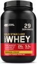 Optimum Nutrition Gold Standard 100% Išrūgų baltymų milteliai, Bananų kremas, 2 Svaras (Pakuotė gegužės Vary)