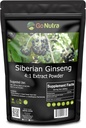 Go Nutra Siberian Ginseng - Eleuthero Root Powder | 4:1 Extract 4X Times Stronger | Supports Energy & Stamina | Natural & Adaptogenic | Eleutherococcus Senticosus | Non-GMO | 4 Ounce