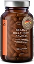 CLAV Organic Milk Thistle & Artichoke Extract Complex -Rich in Silymarin & Biters - Kepenų parama + Detox Priedas - 120 kapsulių (60 dienų tiekimo) - Veganas - Pagaminta Vokietijoje