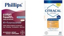Phillips 'Colon Health Daily Probiotic Capsules, 4- in-1 Simptomų gynybos ir citracal Slow Release 1200, 1200 mg Kalcio citratas ir kalcio karbonato mišinys
