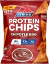 Atkins Chipotle BBQ proteinų chips, 4g Net Carbs, 13g proteinas, Gluten Free, Low Glycemic, Keto Friendly, 12 Count