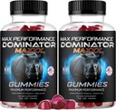 (2 pakuotė) Dominatorius Maxx Gummies vyrams - Dominatorius Maxxx Natural Daily Nutrition Support Premium Advanced Formulės Multivitamino piliulės bendrai sveikatai ir gerovei, 120 Gummies 2 mėnesiams