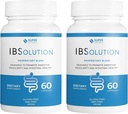 IBSolution - Digestive Health Supplement, Gas, Bloating, Diarrhea, Constipation Relief, Abdominal Pain, With Psyllium, Promote Regularity, Supports Gut Health, Made in USA - 60 Vegan Capsules, 2-Pack