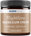 Magnesium Lotion – Nighttime Magnesium Cream – Apply to Leg Muscles, Arms or Chest - Topical Magnesium Chloride – USA Made and Safe for Kids (Sandalwood) 4 Fl Oz (Pack of 1)
