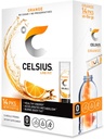 CELSIUS Oranžinės Oranžinės On-the- Go miltelių lipduko pakuotės, pakuotėje yra 14