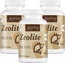 Zeolite Detox Capsules, Organic Activated Charcoal, Bentonite Clay, 1-2 µm Clinoptilolite, Maximum Absorption, Gut Liver Detox Cleanse Full Body for Women Men, 270 Capsules