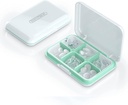 Kasdien pil Organizatorius, Pill Box Purse - Dtouayz Travel Pill Case, Vitamino papildymo ir vaistų Dispection Dispenser Vandeniui Neperšlampama 6 Komponentas Vaistų turėtojas, Savaitės didelės pil konteineris