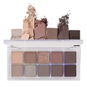 BINGBRUSH 10 Spalvos Tamsiai rudos spalvos pilka Eyeshadow Padėklas, High Pigmented Matte Shimmer Eyeshadow, Natural Neutral Shiny Eyeshadow Ultimate Makiažas Palette, Vibrant Make Up Pallets Kit