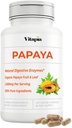 Papajos vaisių fermentas kapsulės Disperguoti, Bloating Relief, Immune Support for Men & Women - 1500mg Organic Papaya Mill Per Servant - 180 Veggie Capsules - Non- GMO, Gluten- Free, Vegan- Friendly