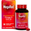 Omega-3 krilių aliejus 350mg Softgels, MegaRed (60 skaičius butelyje), EPA & DHA Omega-3 riebalų rūgštys su ne Fishy Aftertage Skirtingai nuo žuvų aliejaus, Sudėtyje yra antioksidantas Astaxanthin