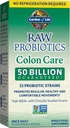 Garden of Life Probiotics for Women and Men - Raw Probiotics Colon Care 50 Billion CFU and Enzymes, Shelf Stable Once Daily Acidophilus Probiotic for Regularity and Immune Health Support, 30 Capsules
