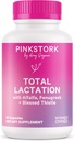 Pink Stork Bendras žindymo papildas krūties pieno tiekimo, Ekologiškas Fenugreek ir Alfalfa remti Žindymas, Pieno srautas, ir gamyba, Postpartum Essentials - 60 Capsules