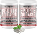 Sports Collagen Powder, 12.42 oz, Pack of 2 - Grass Fed Bovine & Wild Fish Hydrolyzed Type I, II, III Multi Collagen Peptides, Unflavored Protein Powder with BCAA, Magnesium & Electrolytes