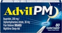 Advil PM Skausmas Reliver ir naktinis miegas Pagalba, Skausmas Medicina su Ibuprofenas skausmo palengvinimo ir difenhidramino citratas už miego pagalba - 80 Skaičiavimas (Pack of 2)