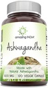 Amazonės Indijos Ashwagandha Addition maždaug 124; 500 Mg per Serving ® 124; 120 Veggie Capsules ® 124; Non- GMO ® 124; Gluten Free ® 124; Pagaminta JAV, 124; Idealiai tinka vegetarams
