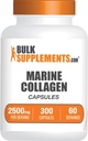 BulkSupples.com Marine Collagen Capsules - Fish Collagen Addition, Collagen for Women & men - hydrolyced Collagen, Gluten Free, 5 Capsules per Serving, 300 Capsules (Pack of 1)