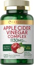 Carlyle Apple Cider Vinact Complex Capsules ® 124; 120 Pilies ® 124; su Cayenne ir Ginger ® 124; Non- GMO & Gluten Free Addition