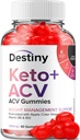 Destiny Keto ACV Gummies - Advanced Formulės Destiny Keto Plus ACV Gummies, Weight Management, Destiny ACV Dieta Priedas Vyrai (60 Gummies)