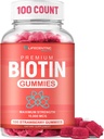 Biotinas Gummies Plaukų augimo Progr 124; Max stiprumo biotinas 10000mcg Apsaugo Reinning ir Prarastas 124; Chewable biotinas papildas moterims ir vaikams
