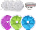 3PCS pill Organizatorius Kelionių pilight Case Purse Portable Medicine Case Small Weeks Pill Box Vitaminai / Žuvies aliejus / Pills / Papildai (3PCS + 3Bag)