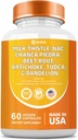 Milk Thistle 3000mg NAC Chanca Piedra 2000mg Beet Root 2000mg Artichoke 2000mg Tudca Dandelion Root 1000mg with Zinc Yarrow Turmeric Repair Supplement Plus Chicory,Mineral Supplements 60 Count