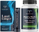 Promezence Desensitizing Delay Spray vyrams Kliniškai Įrodyta padėti jums paskutinis Ilgesnis Bed + Multivitaminų vyrams, Vitaminas B12, Vitaminas C, Vitaminas D3, KSM- 66 Ashwagandha, Kokybės Mens Multivitaminai