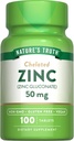 Nature's Truth Chelated Zinc 50 mg Tablets - 100 ct, Pack of 2