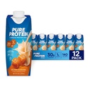 Grynas baltymas Sūdytas karamelė purtyti, Paruoštas gerti ir Keto- Friendly, Vitaminai A, C, D, ir E Plus Cinkas remti imuninę sveikatą, 11 Oz, 12 Skaičiavimas