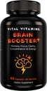 Vital Vitamins Nootropic Brain Supplement Plus - for Memory, Focus, Concentration, Neuro Energy, Clarity - with Lion's Mane Mushrooms - 60 Capsules