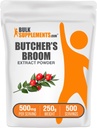 BulkSupplesscom Butcher 's Broom Extract Milteliai - Butchers Broom, žolinis priedas - Vegan & Gluten Free, 500mg per Serving, 250g (8,8 oz) (Pakuotėje po 1)