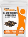 BulkSupples.com Black Fungus Mushroom ekstraktas Milteliai - Medžio ausies grybų milteliai - Vegan & Gluten Free, 500mg per Serving, 500g (1,1 lbs) (pakuotė 1)