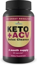 3X puikūs rezultatai - Keto + ACV Detox Cleanse - 3 mėnesių tiekimas - Kūno Cleanse Detox - Colon Cleanse - Advanced Keto Detox Cleanse Formulės su pluošto - Parama Digestion & Imuninė sveikata