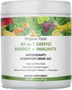 Organic Veda Super Žalieji Antioksidantas Hidracija Geriamasis mišinys Milteliai su elektrolitais už energiją, Imunitetas - Dienos Ekologiškas Superfood Chlorophyll, Beet, Moringa, Chlorella, Spirulina, Turmeric - 11 oz