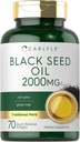 Carlyle Black Seed Oil Softgel Capsules Bendrijoje - 124; 2000mg Bendrijoje - 124; 70 tabletėse moterims ir vyrams - 124; ne GMO, Gluten Free Herbal Addition