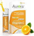 Aurora Nutrascience Mega- Pack Liposominis Vitaminas C, Imuninė parama, 3 000 mg per Tarnavimo, Vegan, Gluten Free, Non- GMO, 10 Vieno Serve Paketų, Orange