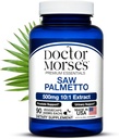 Doctor Morse 's Saw Palmetto 10: 1 Ekstraktas 500mg Lygiagrečiai 5000mg, Prostate Health Support Supplements for Men & Women - FDA- Registruota, NSF- Sertifikuota priemonė - Extra Formulės - 90 Caps