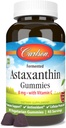 Carlson - Astaxanthin Gummies, su vitaminu C, imuninė parama, antioksidantas, širdies sveikata, ne GMO, vyšnių skonio, 90 vegetarinių gummies