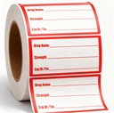 500Pcs Vaisto pavadinimas Etiketė Lipdukai Vaistai Stiprumas Lipdukai 1x2 Inch- Veterinarinės instrukcijos Labels Priminimo ženklai